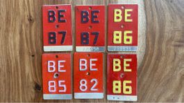 6x Veloschilder BE 87 86 85 82
