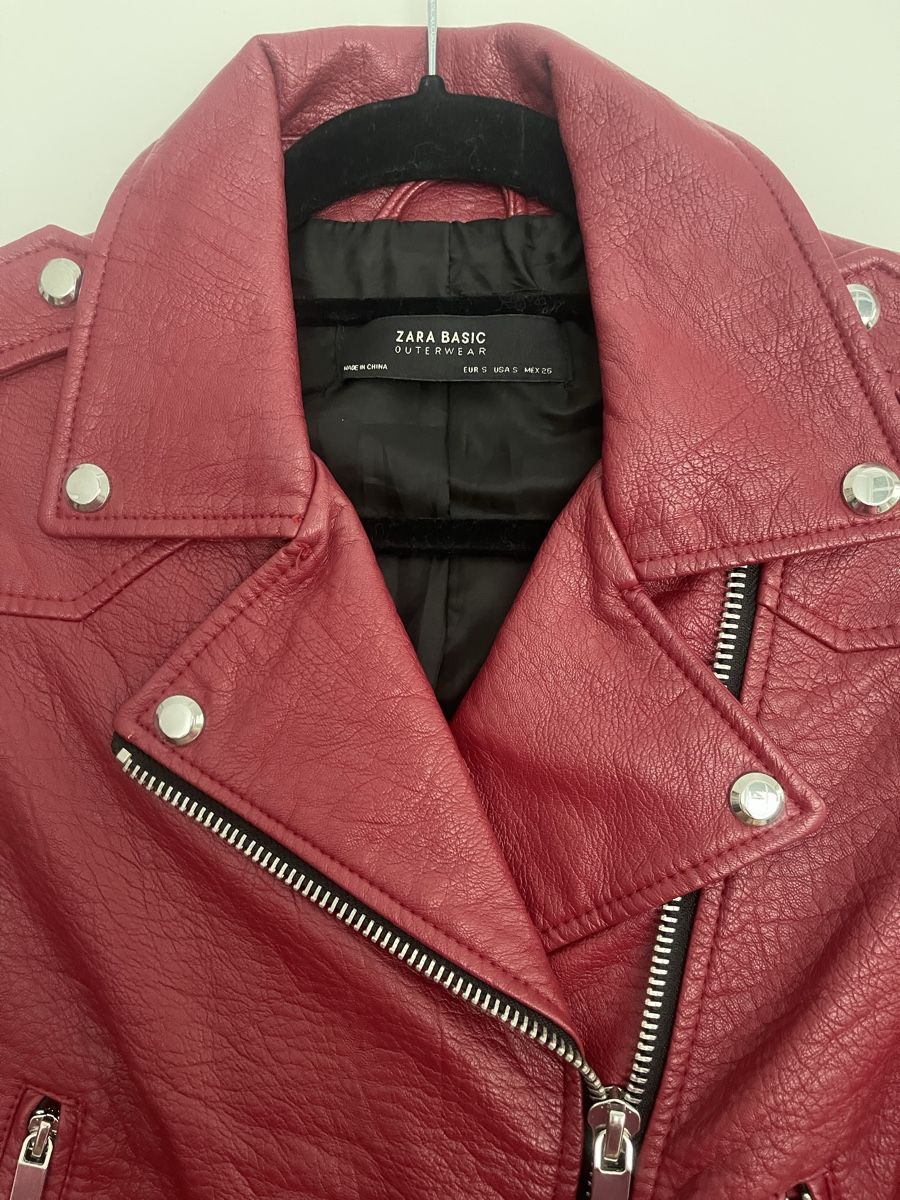 Zara Giacche: Lederjacke Rot Zara – Usato da Horgen venduto da JPR911 2