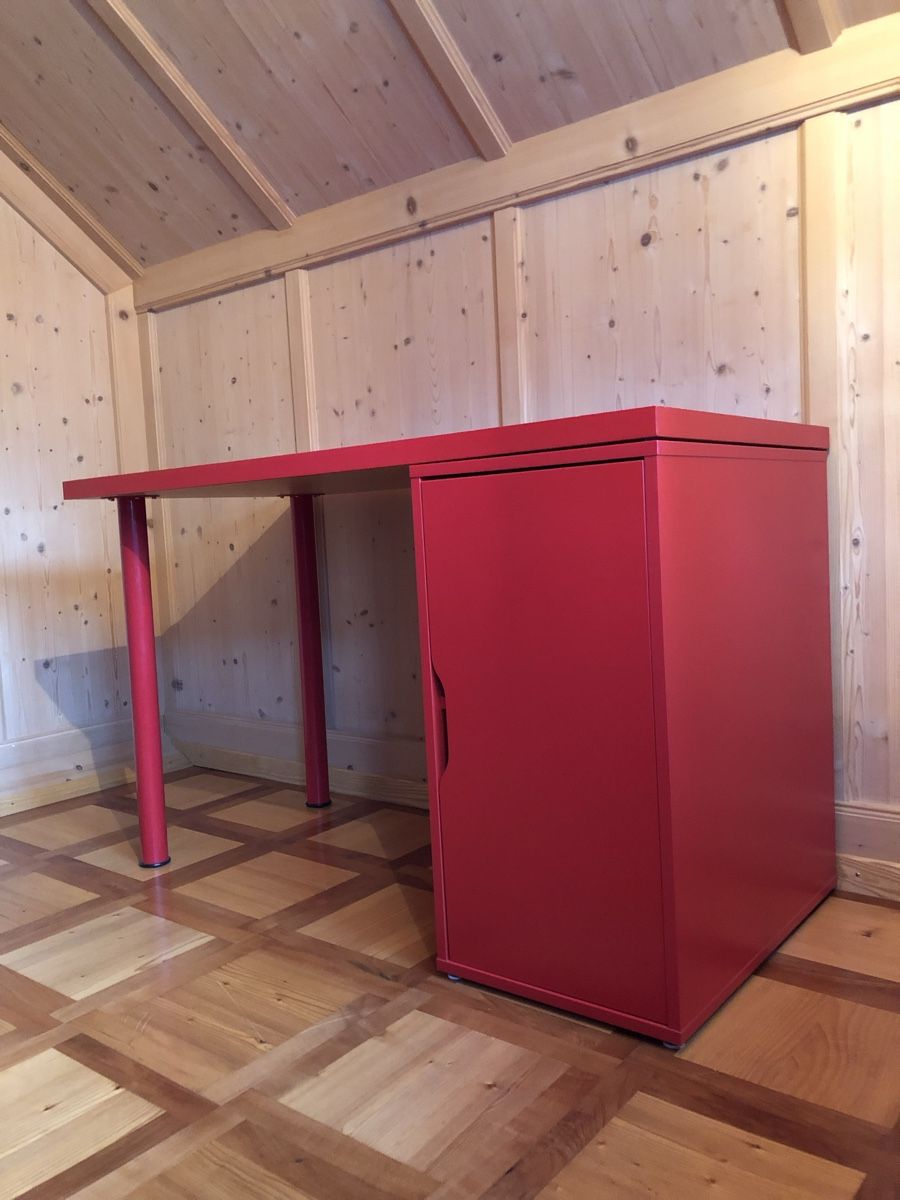 Ikea Scrivanie: Roter Schreibtisch mit Stauraum - Ikea – Usato da Nesslau venduto da laurazimtstern 1