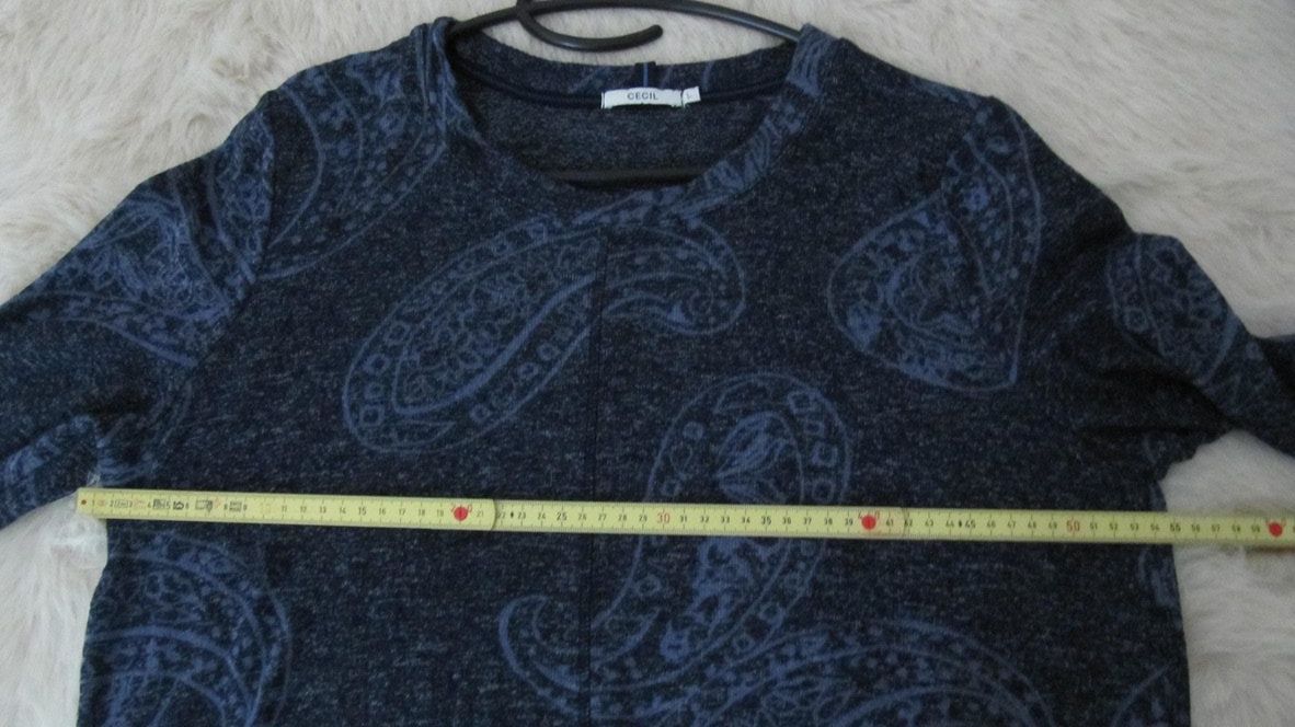 Cecil Maglioni & Felpe: Cecile Damen Pullover, blau Paisley Muster, Gr. L – Usato da Brunnen venduto da Kiwiland1 3