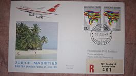 Swissair Zürich - Mauritius 31.10.1985