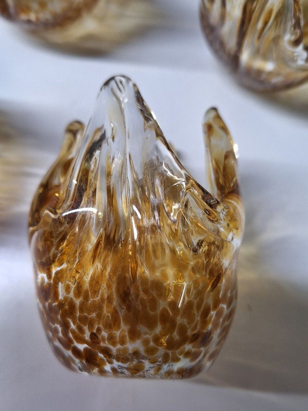 Paralumi: 4 Ersatz- Lampengläser Murano ,bersteinfarben – Usato da Arlesheim venduto da shopradl 4