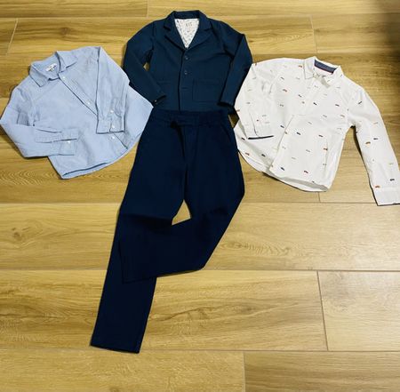 Stylish Boys Outfit, Blazer, Shirts, Pants - Size ca.122
