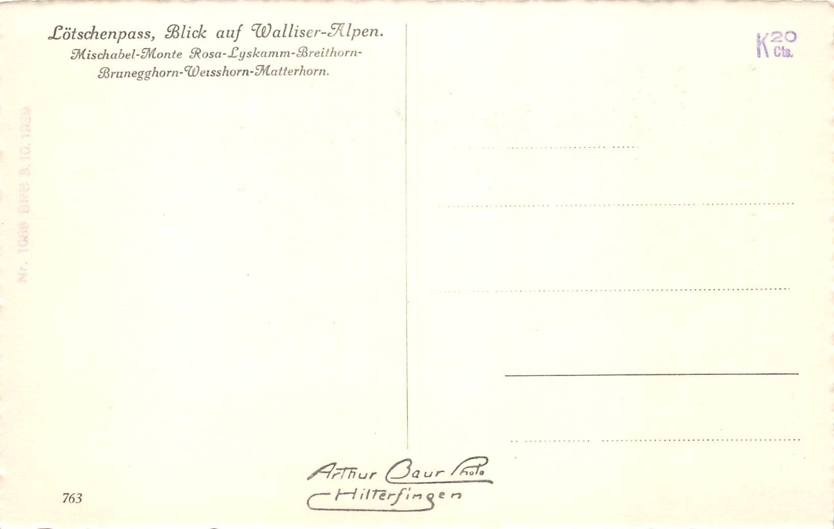 Cartoline postali: 2x Lötschental, E. Gyger – Usato da Ottikon b.Kemptth. venduto da Neptun1974 3