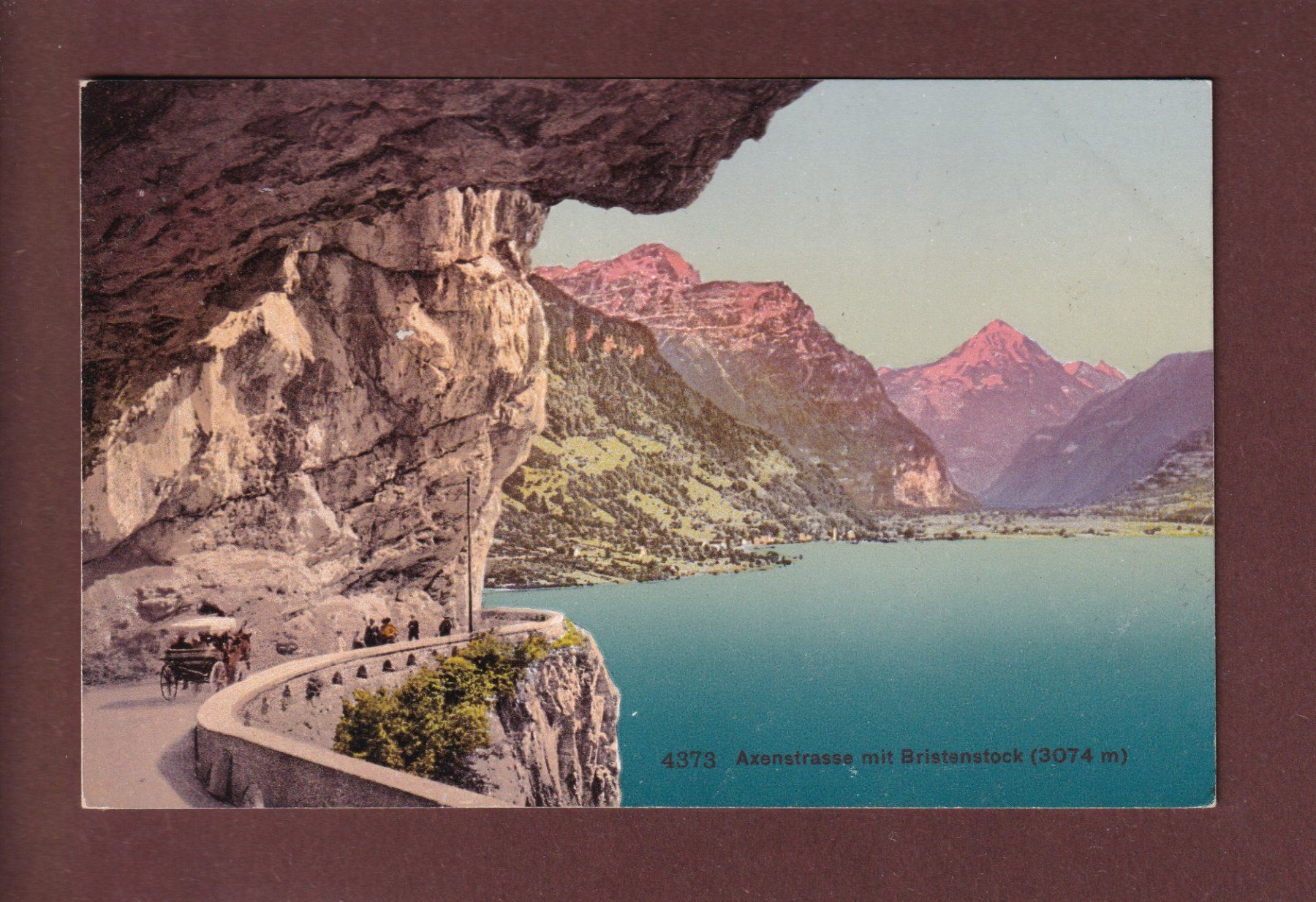 Cartoline postali: AXENSTRASSE - Bristenstock - Kutsche – Usato da Pully venduto da nicecards