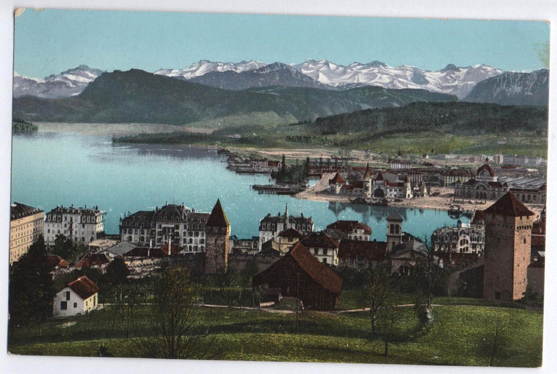 Cartoline postali: LUZERN und die Alpen – Usato da Jona venduto da philajona