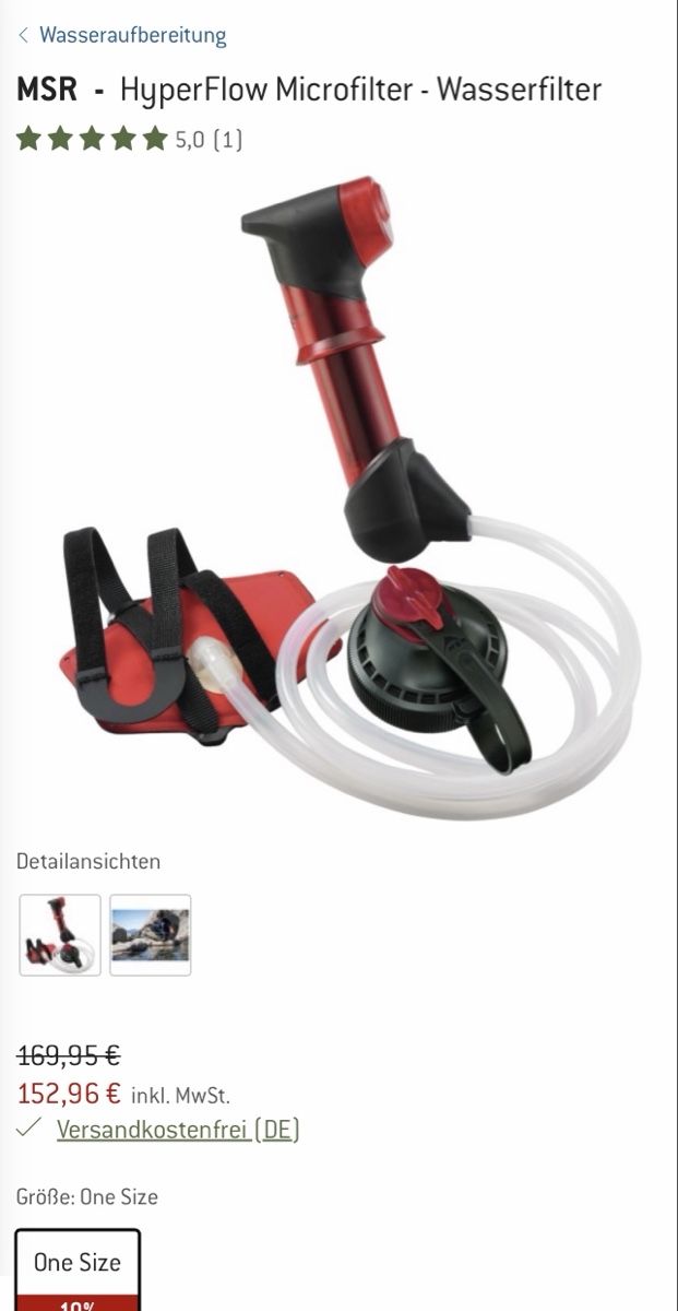 Sanitari: # MSR - Micro Filter NP 160 # – Nuovo e nell'imballaggio originale da Bolligen venduto da secondhand-with-love