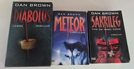 Dan Brown Thriller-Set: Diabolus, Meteor, Sakrileg! 
