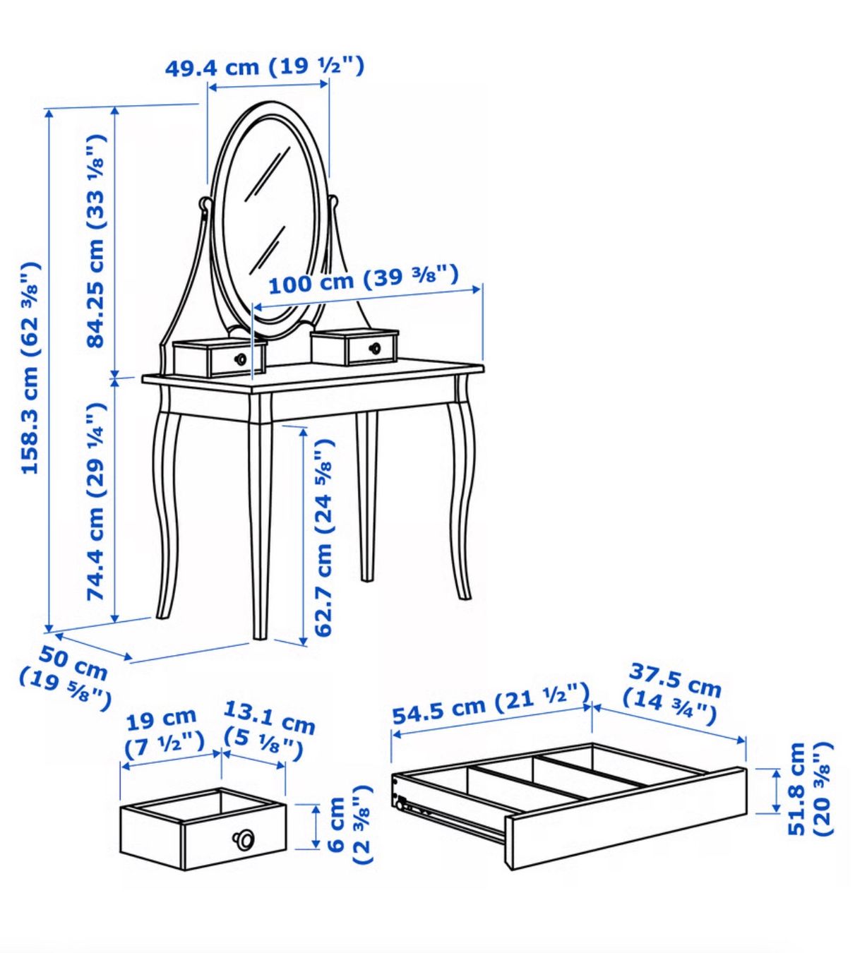 Ikea Coiffeuses: Coiffeuse IKEA HEMNES – D'occasion à Ecublens VD par ale_6sq5 2