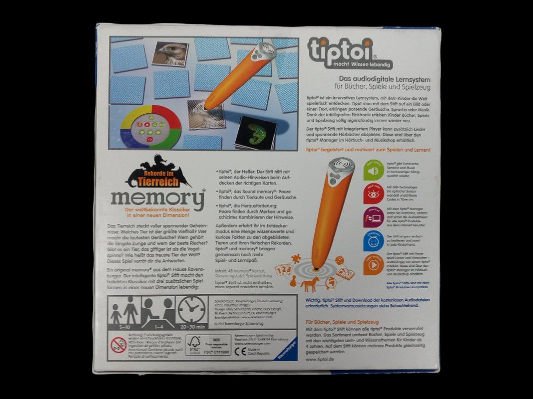 Tiptoi Giochi: RAVENSBURGER TIPTOI Memory Rekorde im Tierreich – Usato da Hünenberg venduto da Restwert_Zug 1