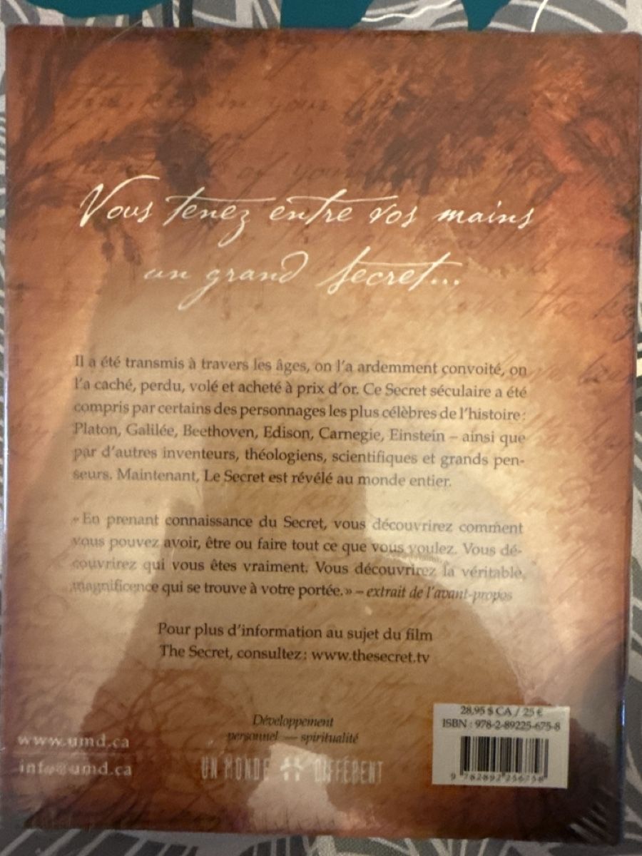 Libri: Le secret - Rhonda Byrne – Nuovo e nell'imballaggio originale da Genève venduto da DoualS 1