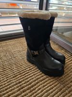 Bogner pelle nera con pelliccia calda 38