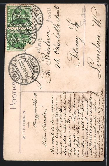 Cartoline postali: St. Gallen, Ortsansicht, Winterpanorama, – Usato da Berlin venduto da bartko-reher 1