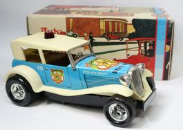 Vintage Hot Rod Police Blechauto, Bump-N-Go made in Spain