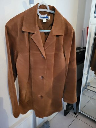 Brauner Wildleder Blazer Grösse 38 guter Zustand