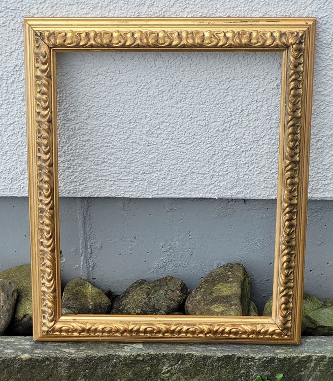 ⭐Antiker Bilderrahmen Holz BAROCK BLATTGOLD 62/50cm⭐ | Kaufen auf Ricardo