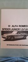 Alfa Romeo Spider Junior 1.3/1.6 Betriebsanleitung