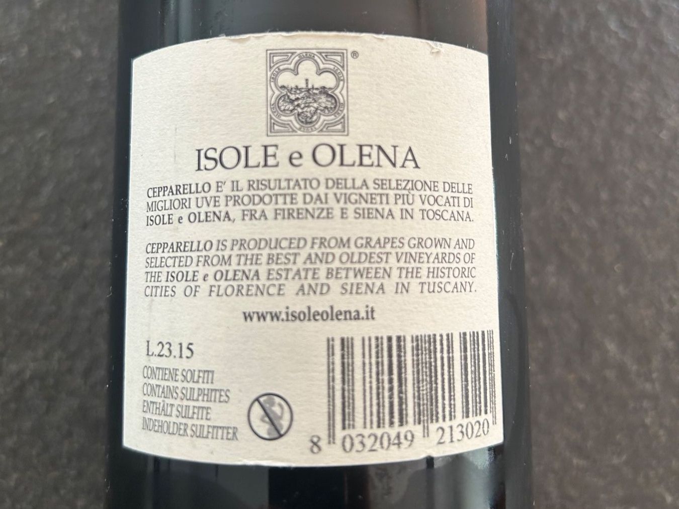 Wein: 2013 Isole e Olena, Cepparello, 0,75l – Gebraucht aus Wettswil von ene_8wkc 2