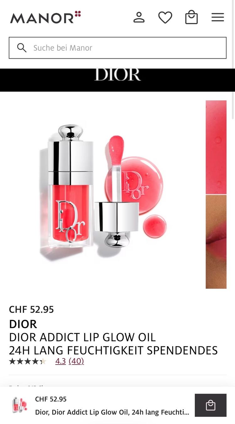 Dior Make-up: DIOR Lip Glow Oil 015  Cherry Neu – Nuovo (secondo la descrizione) da Baden venduto da Tiffany6878 1