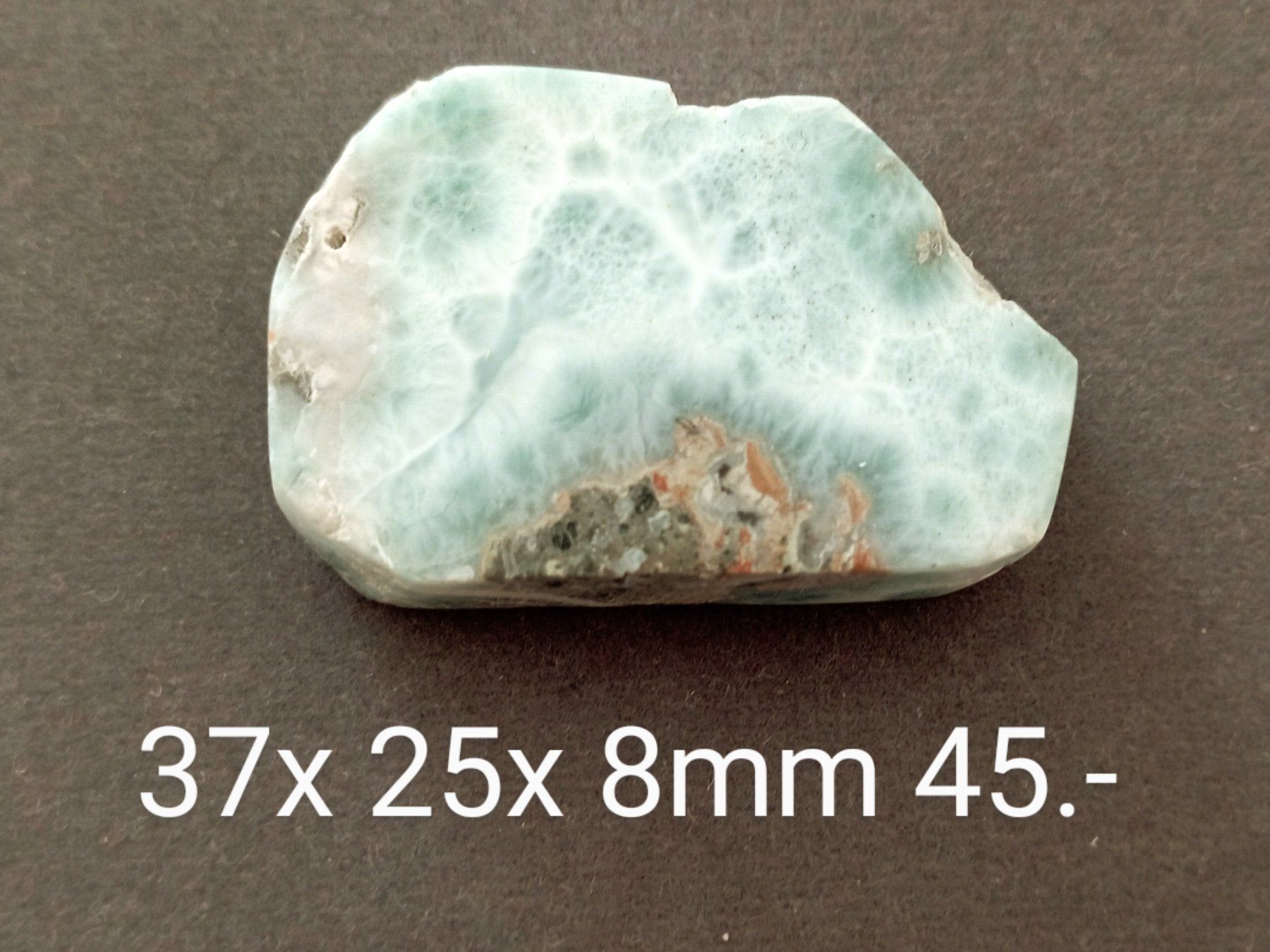 Pietre preziose: Schöne LARIMAR -Platte 37x25x8 mm – Nuovo (secondo la descrizione) da St. Gallen venduto da nataraj