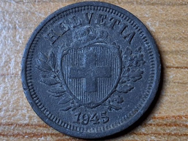 Tutti le monete: 1 Rappen 1945 - Selten! – Usato da Münchenstein venduto da purbach1 6