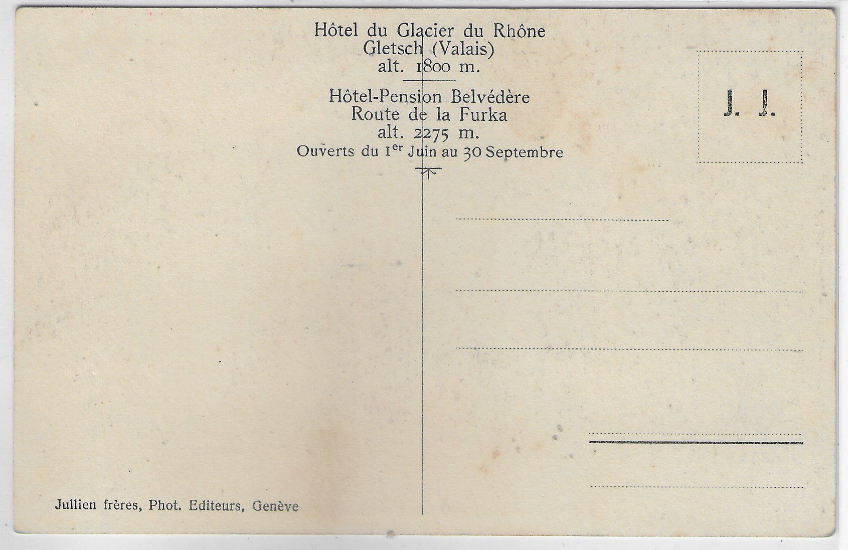 Cartoline postali: Gletsch - Depart des Diligences - Start der Postkutschen – Usato da Ettingen venduto da Kartenplanet 1