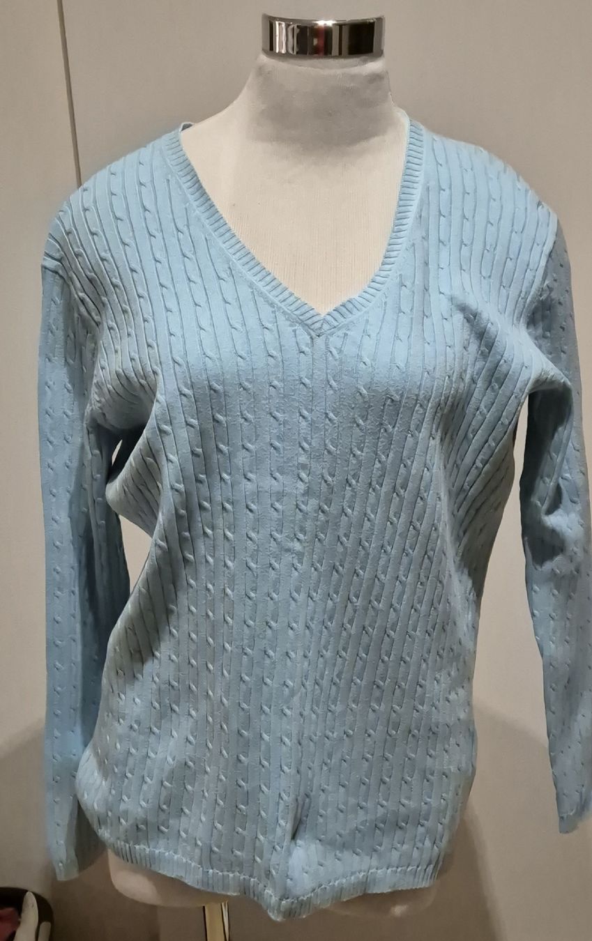 Maglioni & Felpe: Damen Pullover "Darling Harbour" XL Hellblau Baumwolle Top – Usato da Neuhausen venduto da gud_sx99
