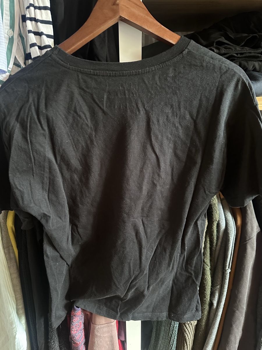 Pull&Bear T-shirt: Pull&Bear Gr. S, Schwarzes Baumwollshirt – Usato da Münsingen venduto da Secondhand89 1
