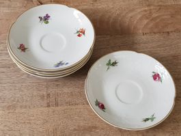 Dessert Teller Set Porzellan Vintage 40-50er Jahr Kaiser