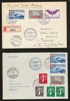 1939 : 2 Briefe - Europaflug  Süd + Nord