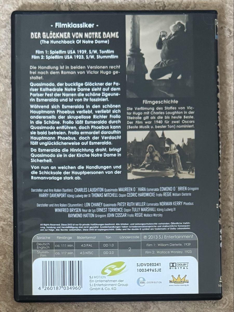 Tutti i DVDs: DER GLÖCKNER VON NOTRE DAME – Nuovo (secondo la descrizione) da Dietikon venduto da AndreaSch01 1