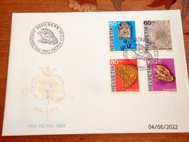 schöner Satzbrief Pro Patria 1994, Zst.Nr.B243 bis B246