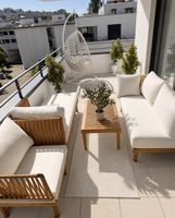 Outdoor Lounge Balkonset – Boho / Modern / Neuwertig
