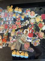 Sammelbilder Scraps Oblaten Engel Blumen Schiff guter Zustan