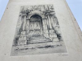 Paul Stosskopf Original Radierung, Turm Winterthur 49