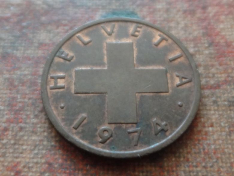 Tutti le monete: 1 Rp. 1974  (D) – Usato da Romanel-sur-Lausanne venduto da Swift13