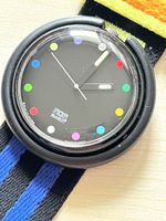 Swatch POP Uhr schwarz bunte Punkte 