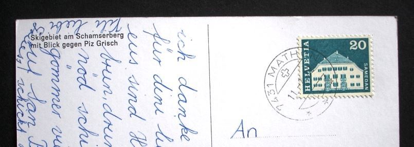 Cartes postales: MATHON Schamserberg Skigebiet Piz Grisch – D'occasion à Jona par philajona 1