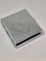 Vintage-Zigarettenetui aus verchromtem Metall, ein echtes Sa