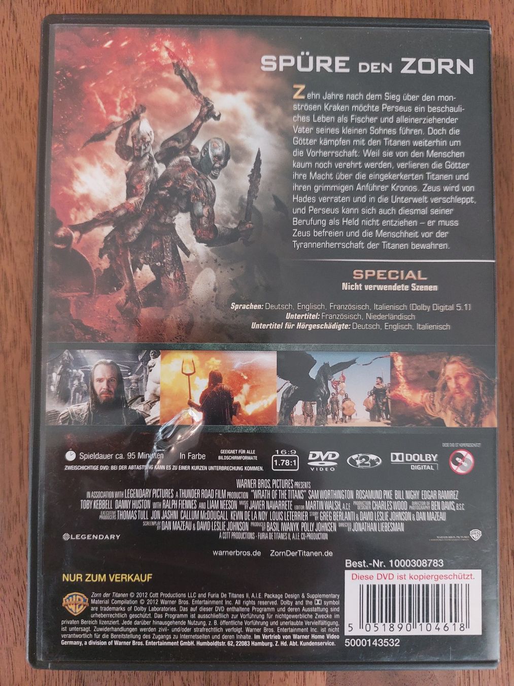 Tutti i DVDs: DVD - Zorn der Titanen – Usato da Rheinfelden venduto da FilmAuktion 1