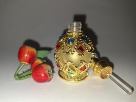 Exklusives Parfumfläschchen, Gold, Strass, Geschenkidee, neu