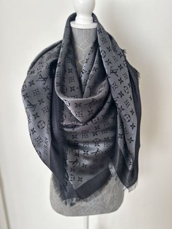 Louis Vuitton Schal Monogram Shine Schwarz 2024