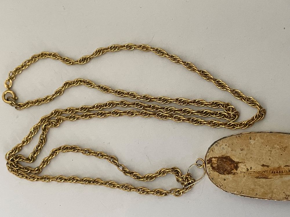 Collier Ancien Deux Faces Ouvrant - Longueur 80 Cm - Style Vintage - Occasion