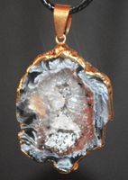 Halskette Y-806 – Schwarzer Druzy Achat