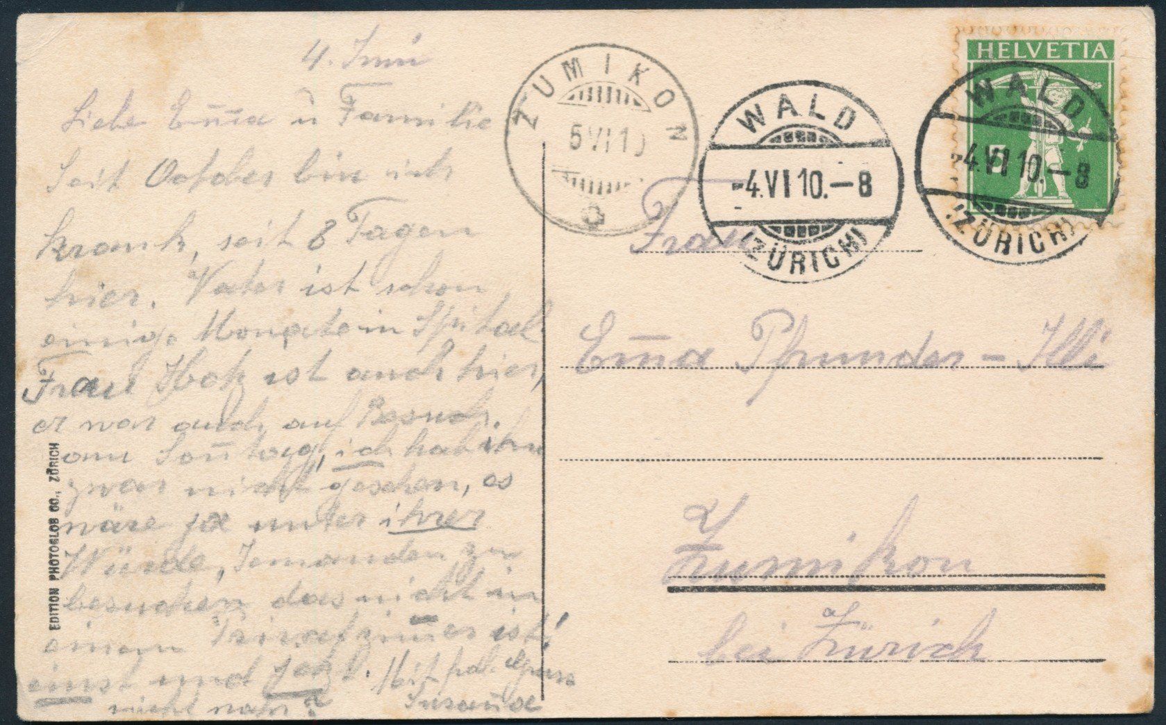 Cartoline postali: AK: Gruss v. Sanatorium in Wald – Usato da Bonau venduto da Profila3 1