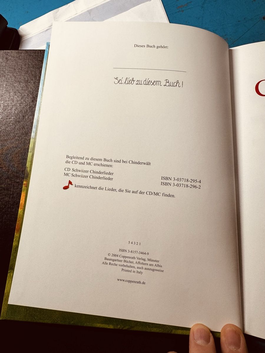 Livres: Schwiizer Kinderlieder – Neuf avec emballage d'origine à Solothurn par Simuz 2