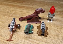 Playmobil 3 Kanonen, 1 Katapult und 1 Figur