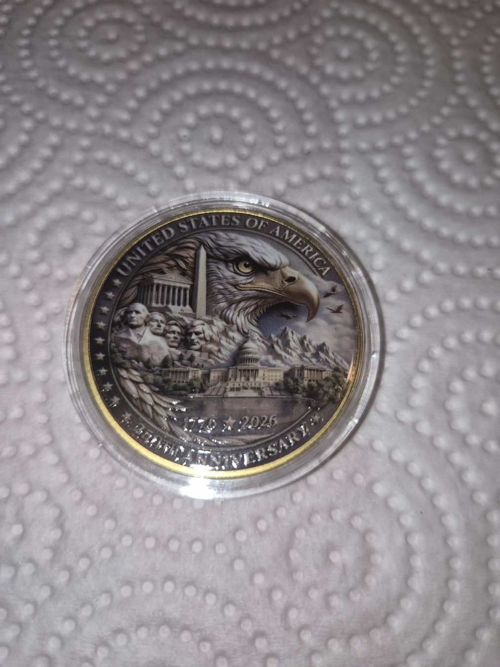 Toutes les monnaies: Pièce commémorative 250 ans USA – Neuf (Voir description) à Senèdes par hen_fw8b