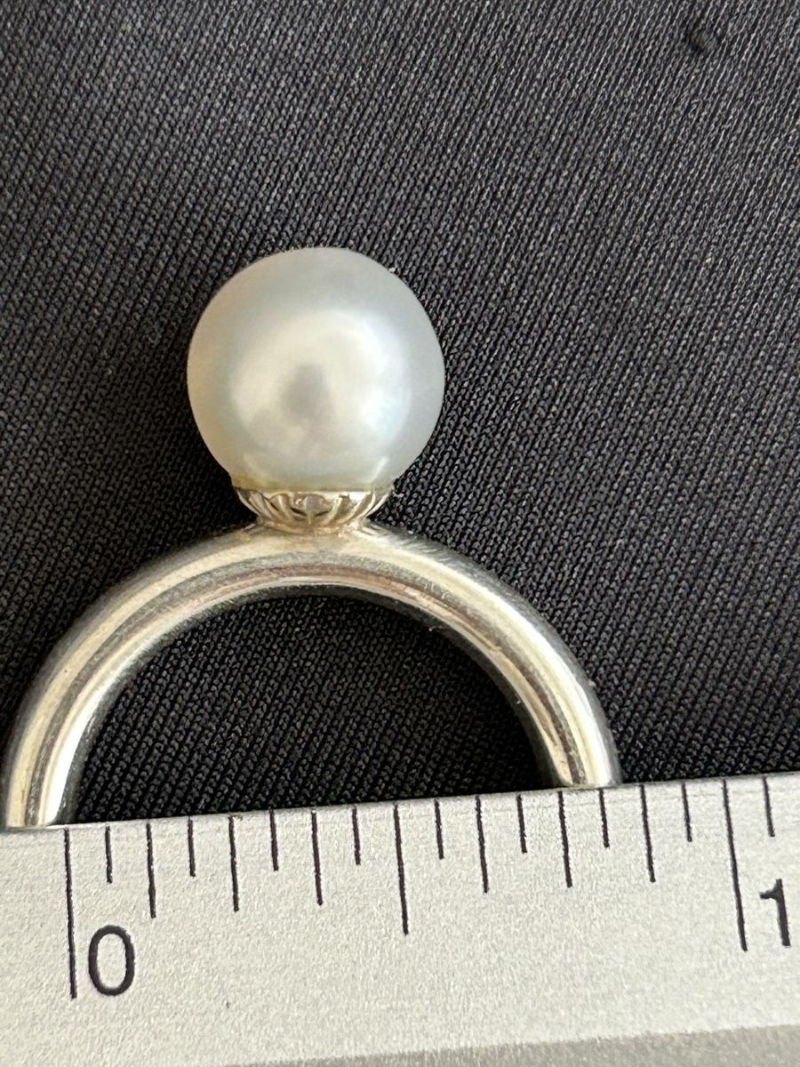 Anelli: Ring Silber mit weisser Südseeperle – Usato da Reinach BL venduto da meinstil 3