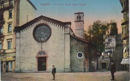 AK Lugano - Chiesa e scala degli Angioli, inizio 1900